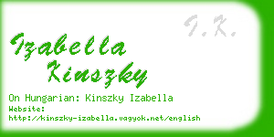 izabella kinszky business card